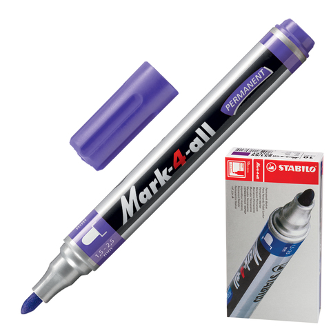Маркер перманентный STABILO "Mark", пулевидный наконечник 1,5-2,5 мм, фиолетовый, 651/55