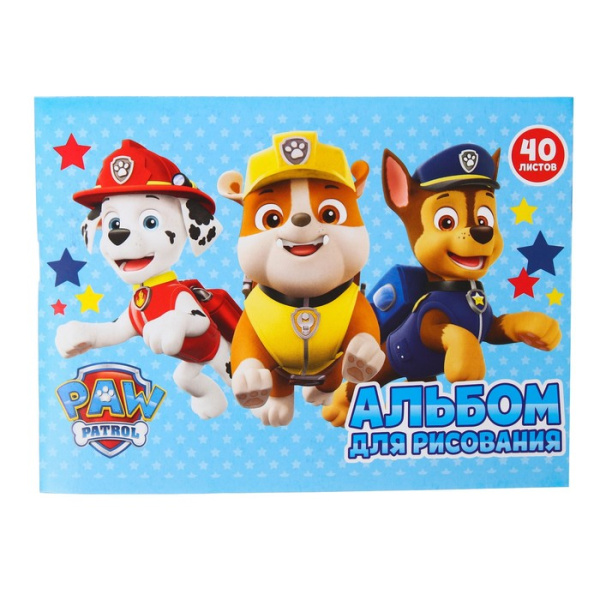Альбом для рисования А5, 40 листов,Paw Patrol мел карт Альбом для рисования А5, 40 листов,Paw Patrol мел карт