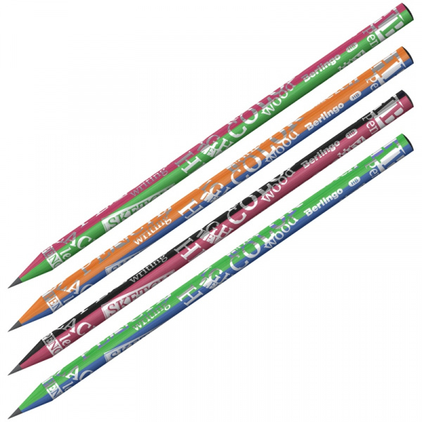 Карандаш ч/г Berlingo "Contrast" HB, круглый, двухцветное дерево, заточен BP01304