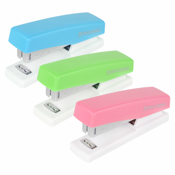 Степлер №24/6, 26/6 BRAUBERG "STYLE", до 25 листов, ассорти, 272748  Степлер №24/6, 26/6 BRAUBERG "STYLE", до 25 листов, ассорти, 272748