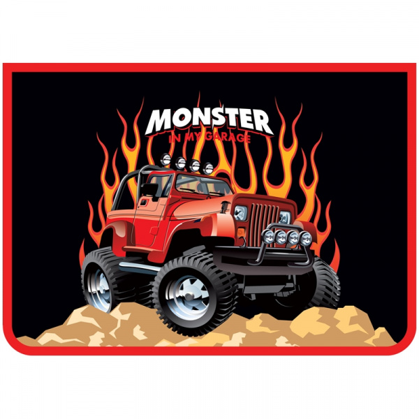 Папка для труда 2 отделения, А4, ArtSpace "Truck", пластик, на молнии