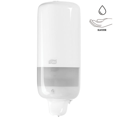 Диспенсер для жидкого мыла TORK (Система S1) Elevation, белый, 1 л, (картридж 600296), 560000
