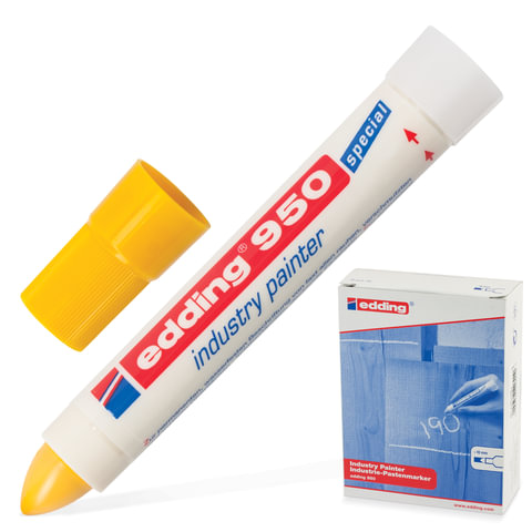 Маркер-паста для промышленной маркировки EDDING 950, 10 мм, желтый, E-950/5