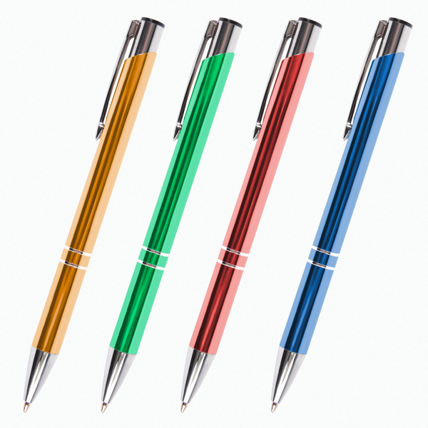 Ручка шариковая BRAUBERG бизнес-класса "Win", корпус ассорти, серебр. детали, 1мм, 141434, синяя