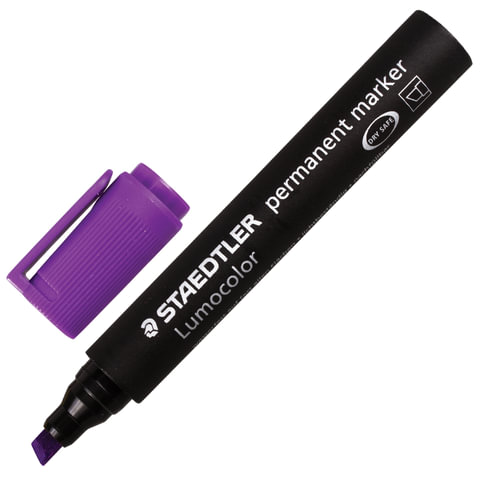 Маркер перманентный (нестираемый) STAEDTLER (Германия) LUMOCOLOR, скошенный, 2-5мм, фиолетовый,350-6 Маркер перманентный (нестираемый) STAEDTLER (Германия) LUMOCOLOR, скошенный, 2-5мм, фиолетовый,350-6