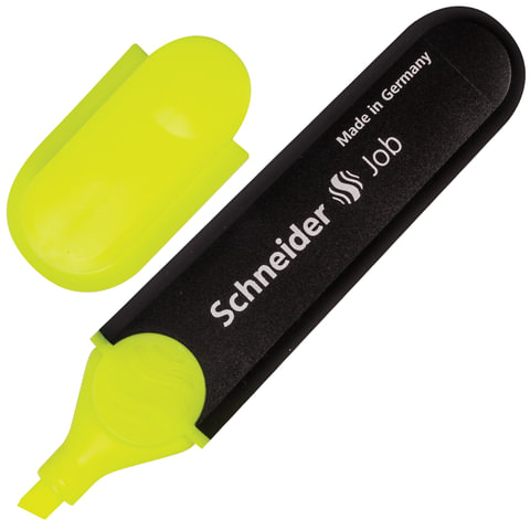 Текстмаркер SCHNEIDER (Германия) "Job", ЖЕЛТЫЙ, скошенный наконечник, 1-5 мм, 1505