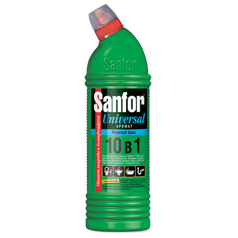 Чистящее средство SANFOR Universal 750г, "Морской бриз", гель, ш/к 04065