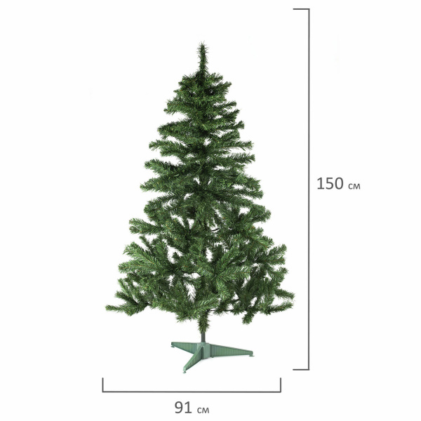 Ель новогодняя искусственная "Classic Green" 150 см, ПВХ, зеленая ЗОЛОТАЯ СКАЗКА 591304
