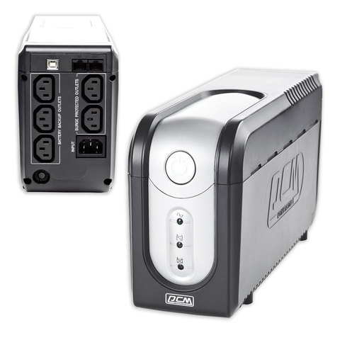 Источник бесперебойного питания POWERCOM IMP-625AP, 625VA (375W), стабилизатор,защ.от помех, на 5уст