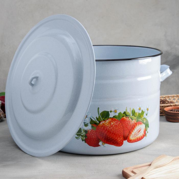 Кастрюля (Бак) эмаль 40 л, деколь МИКС