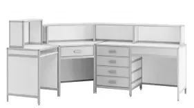 Стол-пост медсестры АСК ПМ.02.01. Размеры: 2500*1700*1300мм