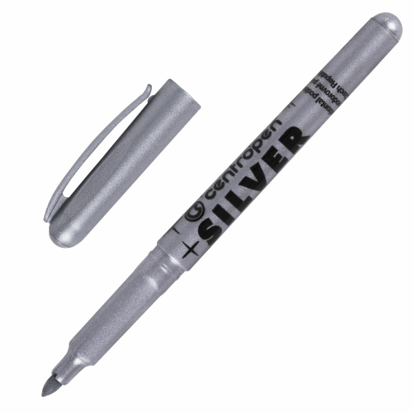 Маркер CENTROPEN круг., ширана линии1.8 мм., серебряный, 2690/1СЕР Маркер CENTROPEN круг., ширана линии1.8 мм., серебряный, 2690/1СЕР