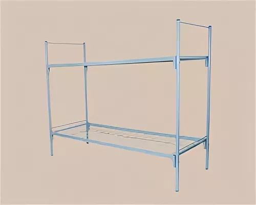 Кровать металлическая ЭКОНОМ 2-ярусная  сетка с ячейкой 100х100  Ø4мм