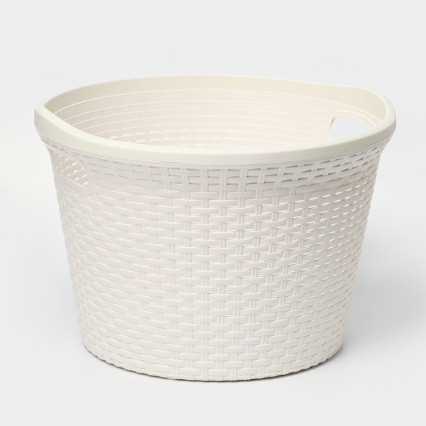 Корзина для белья б/крышки 32л 45х45х30см "Артлайн" круг, цвет МИКС