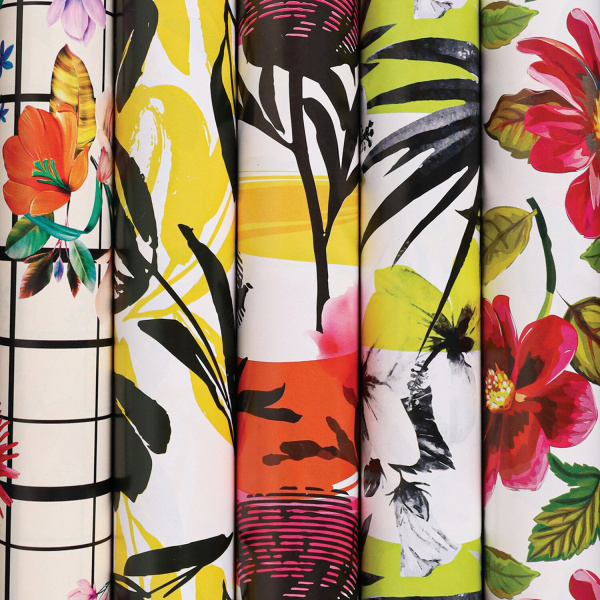 Бумага упаковочная мелованная 70х100 см ЗОЛОТАЯ СКАЗКА "Vintage Flowers", 5 дизайнов, 70 г/м2, 59158