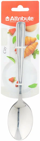 Ложки чайные, комплект 3 шт., нержавеющая сталь, европодвес, "Style", ATTRIBUTE, ACS433