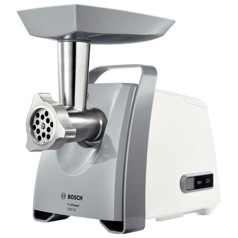 Мясорубка BOSCH MFW45020, мощность 1600 Вт, производительность 2,7 кг/мин, металлический шнек
