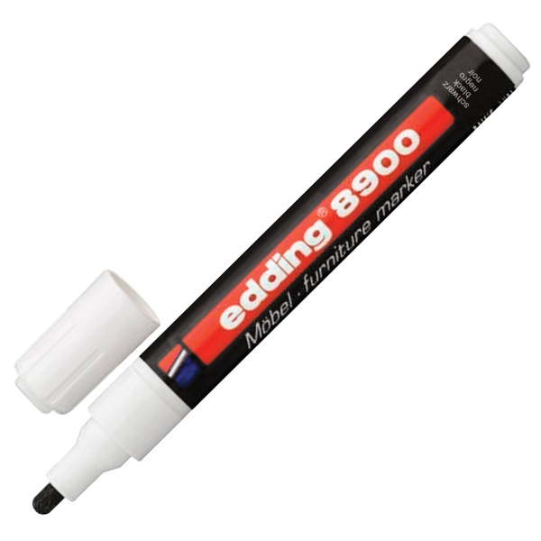 Маркер лаковый для мебели EDDING 8900, 1,5-2мм, ЧЕРНЫЙ, нитро-основа, E-8900/01