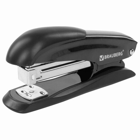 Степлер №24/6, 26/6 металлический BRAUBERG "Office Expert", до 25 листов, черный, 228593 Степлер №24/6, 26/6 металлический BRAUBERG "Office Expert", до 25 листов, черный, 228593