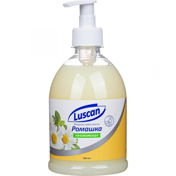 Мыло-крем жидкое 500мл LUSCAN Ромашка с дозатором