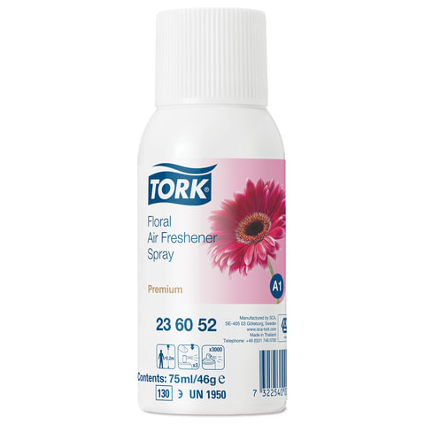 Картридж аэрозольный TORK Premium, 75 мл, цветочный, (диспенсер 600297) АРТ.236062, 236052ОЗ Картридж аэрозольный TORK Premium, 75 мл, цветочный, (диспенсер 600297) АРТ.236062, 236052ОЗ