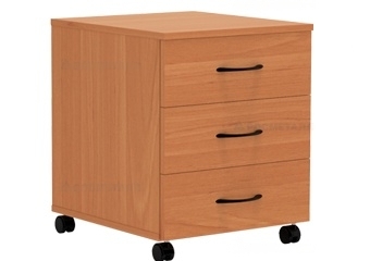 Тумба подкатная с 3-мя ящиками 426х475х525, клен, М327.3