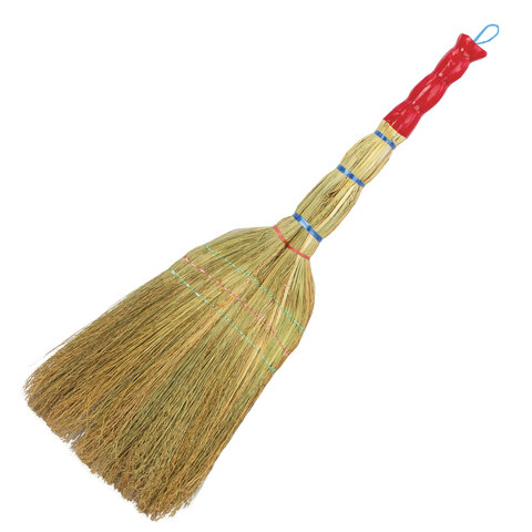 Веник сорго 3-х прошивной, ЛАЙМА "Люкс", ручка в пленке, 360-380 г, шир. 28-31 см, длина 79 см