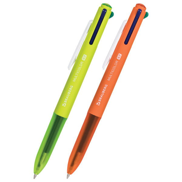 Ручка шариковая автоматическая BRAUBERG MULTICOLOR,4 ЦВЕТА,корпус ассорти,0,7мм,линия 0,35 мм,143458 Ручка шариковая автоматическая BRAUBERG MULTICOLOR,4 ЦВЕТА,корпус ассорти,0,7мм,линия 0,35 мм,143458