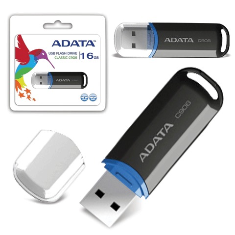 Флэш-диск A-DATA 16GB C906 USB 2.0, скорость чтения/записи - 30/8 Мб/сек, высокоскоростной
