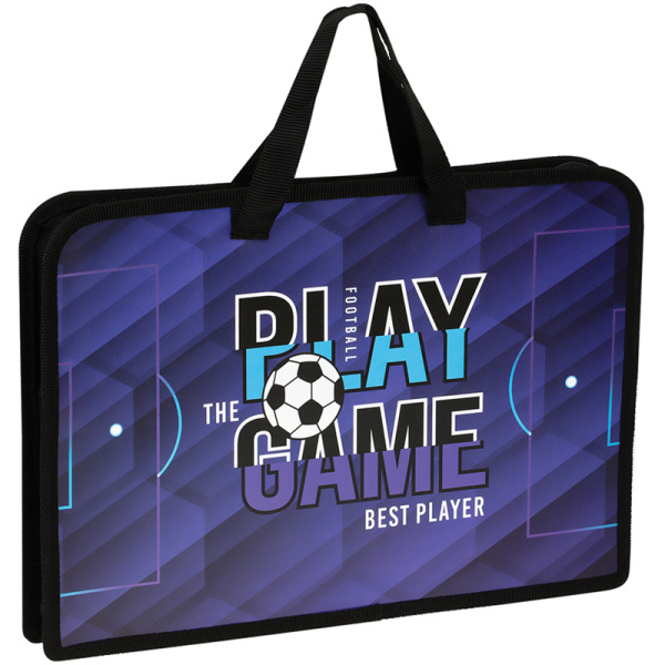 Папка с ручками А4 ArtSpace "The game", пластик, на молнии, 45мм