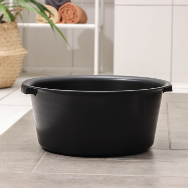 Таз круглый хозяйственный «Эконом», 12 л, цвет черный