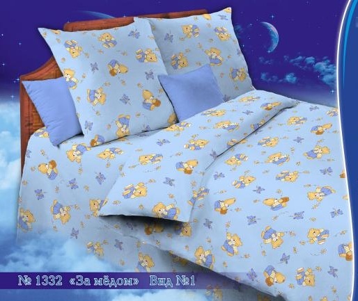 КПБ бязь 125 г. детский рисунок, подод-110*147, прост-110*150, нав 60*60