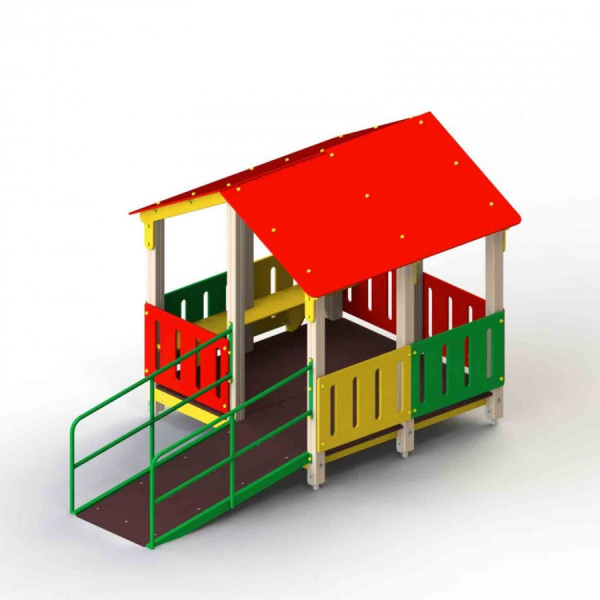 Домик, от 2 лет, деревянный брус, 2100х3550 мм, Н=2190 мм Домик, от 2 лет, деревянный брус, 2100х3550 мм, Н=2190 мм