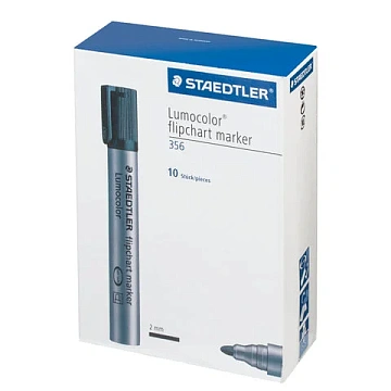 Маркер для флипчарта STAEDTLER (Штедлер, Герм) "Lumocolor", НЕПРОПИТЫВАЮЩИЙ, кругл,2мм,зеленый,356-5
