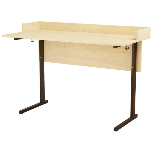 Стол лабораторный  для физики, химии и биологии с бортом (пластик) клен, м/к коричневый М161 Б Стол лабораторный  для физики, химии и биологии с бортом (пластик) клен, м/к коричневый М161 Б