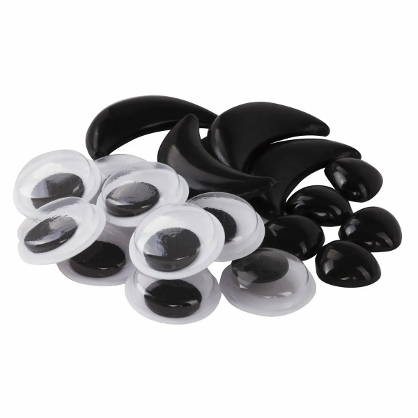 Набор для декорирования ГЛАЗКИ, НОСИКИ,РОТИКИ, ассорти, 20шт., ОСТРОВ СОКРОВИЩ, 661341