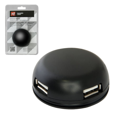Хаб DEFENDER Quadro Light, USB 2.0, 4 порта, 83201 Хаб DEFENDER Quadro Light, USB 2.0, 4 порта, 83201