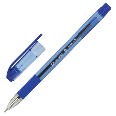 Ручка шариковая масляная BRAUBERG "Max-Oil Tone", корпус тонированный, узел 0,7 мм, линия 0,35 мм