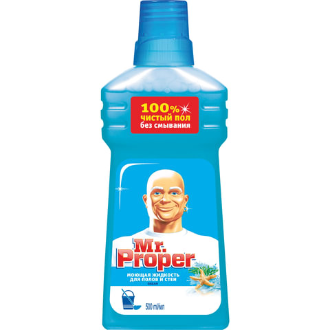 Средство для мытья пола и стен MR. PROPER (Мистер Пропер) 500мл, "Океан", ш/к 71131