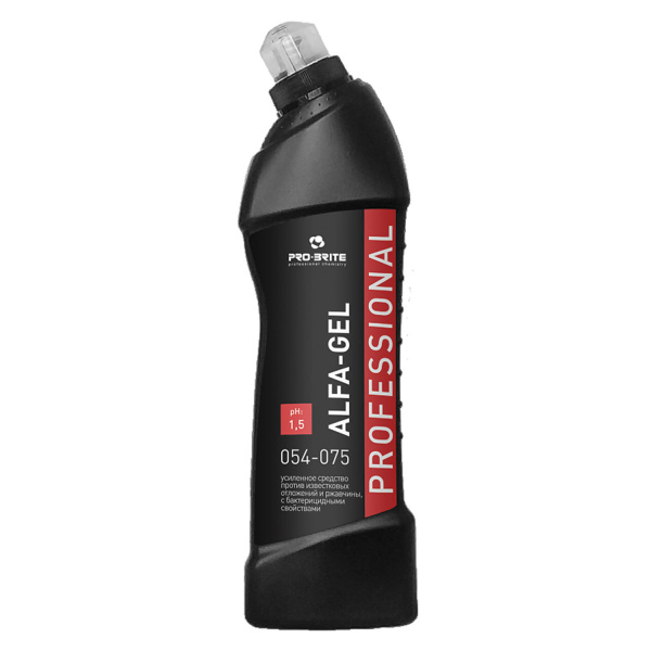 Средство для уборки санитарных помещений PRO-BRITE ALFA-GEL 750мл, кислотн, концентр, гель, 054-075