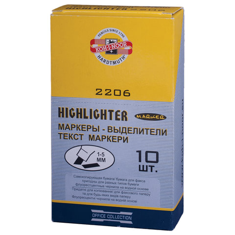 Текстмаркер KOH-I-NOOR скошенный наконечник 1-5 мм, зеленый, 7722062501KSRU