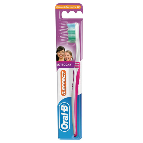Зубная щетка ORAL-B (Орал-би) 3-Эффект "Классик", средняя