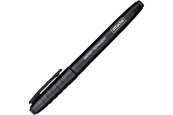 Маркер перманентный ATTACHE черный 1,5-3мм.
