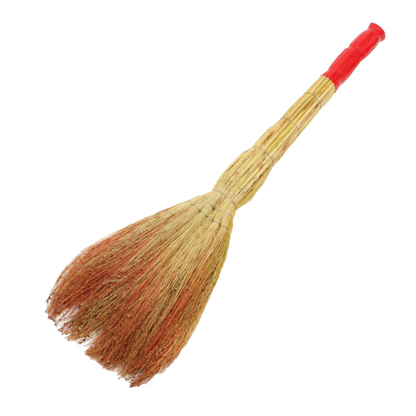 Веник сорго 6-ти ЛУЧЕВОЙ, утяжка проволокой, ЛЮБАША ЛЮКС, ручка в пленке, длина 85 см