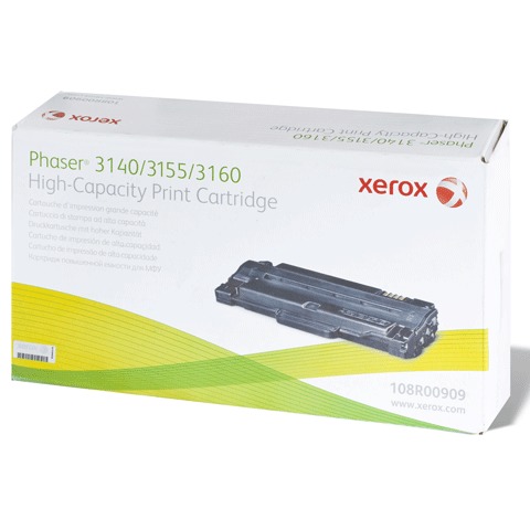 Картридж лазерный XEROX (108R00909) Phaser 3140/3155/3160, ориг., ресурс 2500 стр.