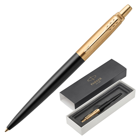 Ручка шариковая PARKER Jotter Premium Bond Street Black GT, корп. черный лак, позол. дет,син,1953202