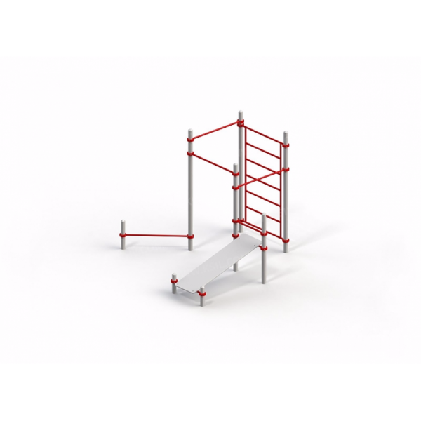 Комплекс из 3-х турников, шведской стенки, скамьи для пресса и турника для отжиманий