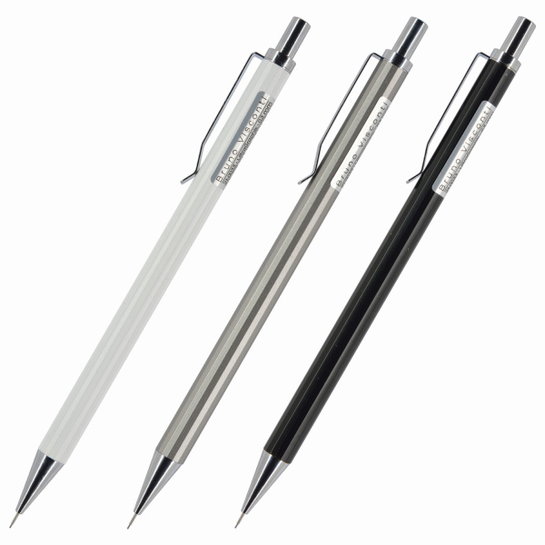 Карандаш механический BRUNO VISCONTI UltraGraphix, металл корпус ассорти, 0,3 мм, ластик, 21-0033