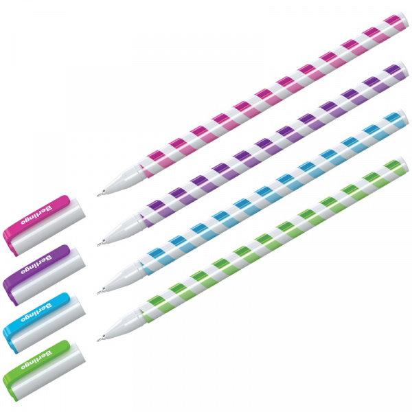 Ручка шариковая Berlingo "Funline. Supertwist", синяя, 0,7мм, рисунок на корпусе, ассорти