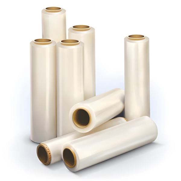 Стрейч-пленка для упаковки, 50 см х 130 м, 17 мкм, 1 кг - нетто, ПЕРВИЧНОЕ СЫРЬЕ, растяжение 300%